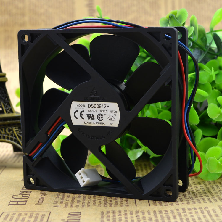 Original DELTA DSB0912H Cooling Fan 12V 0.24A 2.88W 3wires DSB0912H Fans